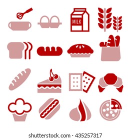 bakery icon set