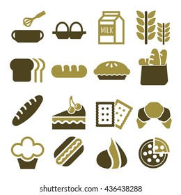 bakery icon set