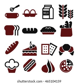 bakery icon set