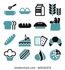 bakery icon set