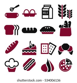 bakery icon set