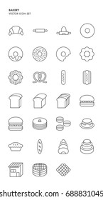 Bakery icon set