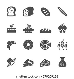 bakery icon set, vector eps10.