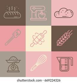 Bakery Icon Set. Vector icons