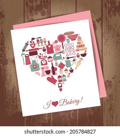 Bakery icon set. Vector illustration for your design.