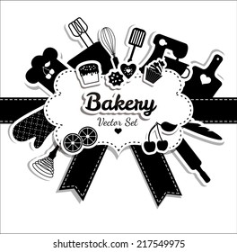 Bakery icon set. Vector illustration.