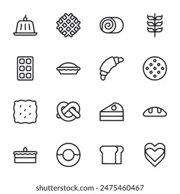 Bakery icon set vector illustration
