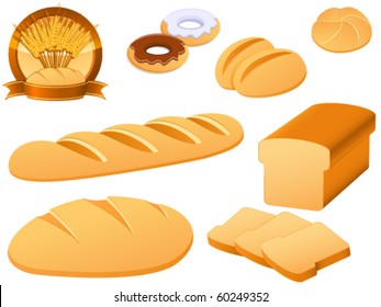 bakery icon set - vector illustration