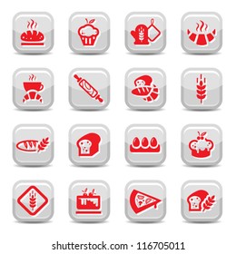 Bakery Icon Set for web and mobile. All elements are grouped.