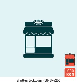 Bakery icon. Bakery shop icon isolated, minimal design. Vector illustration