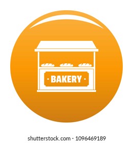 Bakery icon. Simple illustration of bakery vector icon for any design orange