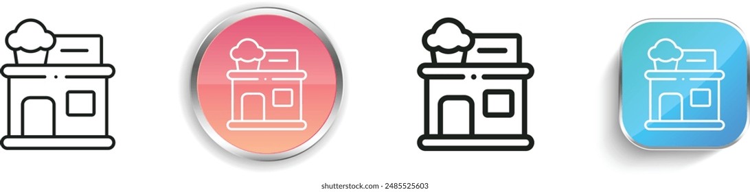 bakery icon. Thin Linear, Regular and Button Style Design Isolated On White Background