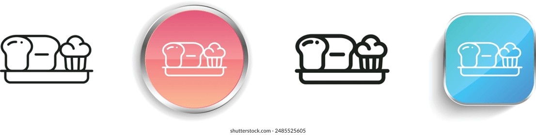 bakery icon. Thin Linear, Regular and Button Style Design Isolated On White Background