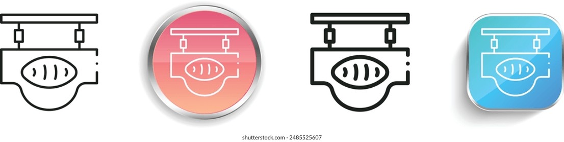 bakery icon. Thin Linear, Regular and Button Style Design Isolated On White Background