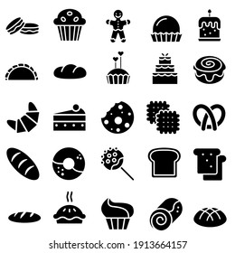 Bakery icon vector set. cooking illustration sign collection. bake symbol.