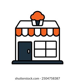 bakery icon with white background vector stock illustration