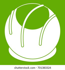 Bakery icon white isolated on green background. Vector illustration