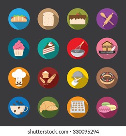 Bakery Icons, color. vector