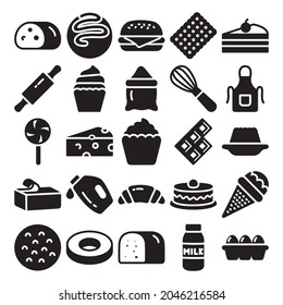 Bakery icons for commercial use