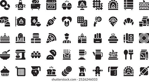 Iconos de panadería Iconos de vectores de alta calidad Colección con trazo editable. Ideal para Profesional y Proyectos Creativos.