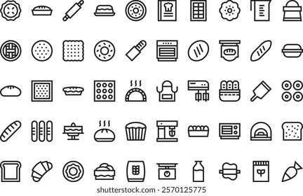 Bakery icons  High-Quality Vector Icons Collection with Editable Stroke. Ideal for Professional and Creative Projects.