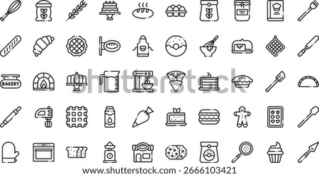 Bakery icons High-Quality Vector Icons Collection with Editable Stroke. Ideal for Professional and Creative Projects