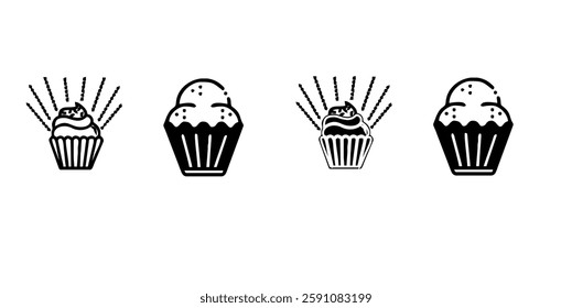 Bakery Icons Pack. Thin line icons set. Flaticon collection set. Simple vector icons