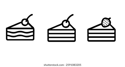 Bakery Icons Pack. Thin line icons set. Flaticon collection set. Simple vector icons