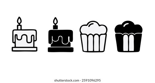 Bakery Icons Pack. Thin line icons set. Flaticon collection set. Simple vector icons