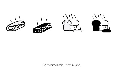 Bakery Icons Pack. Thin line icons set. Flaticon collection set. Simple vector icons