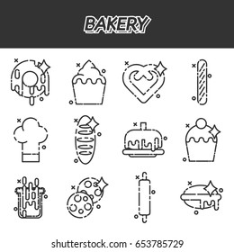 Bakery icons set