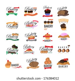 Bakery Icons Set - Isolated On White Background - Vector Illustration, Graphic Design Editable For Your Design. 