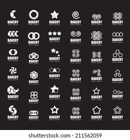  Bakery Icons Set - Isolated On Black Background - Vector Illustration, Graphic Design Editable For Your Design  