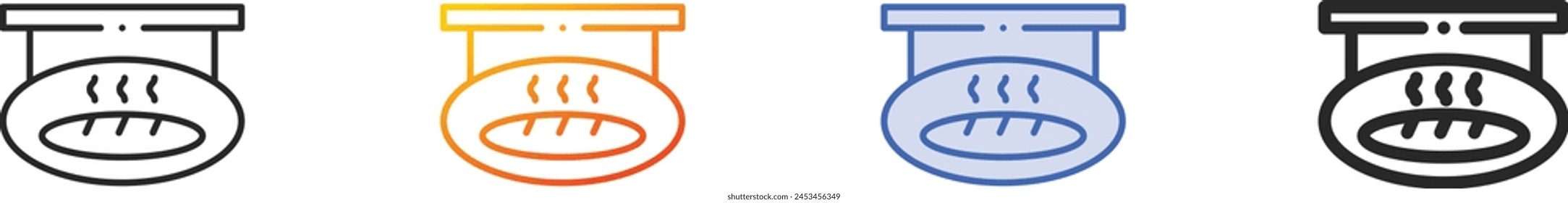 bakery icon.Thin Linear, Gradient, Blue Stroke and bold Style Design Isolated On White Background
