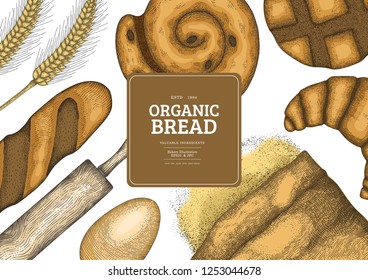 Bakery illustration for background , poster or another template.