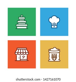 BAKERY AND ILLUSTRATION ICON CONCEPT