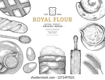 bakery illustration for poster template or another template