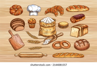 
bakery illustration is suitable for all things bread related