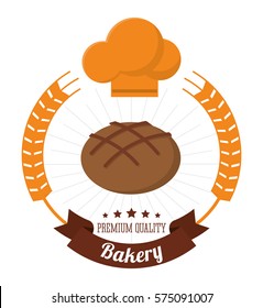 bakery integral bread chef hat premium quality label