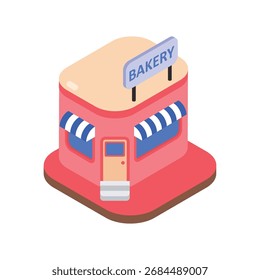 Bakery Isometric vector Style  Illustration 