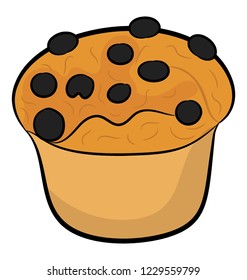 A bakery item cupcake