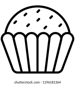 Bakery item cupcake topped with chocolate chips 