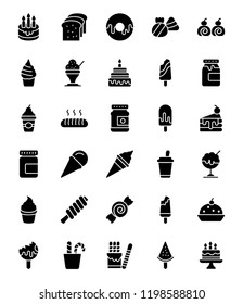 Bakery Items Glyph Icons Pack