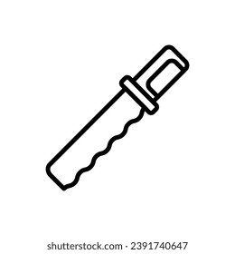 Bakery Knife Outline Icon Vector Illustration