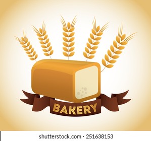 bakery label design, vector illustration eps10 graphic 