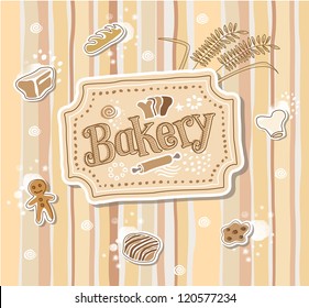 Bakery Label Doodle Vector Sketch