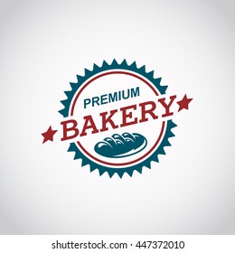 bakery label image with bread and text