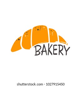 Bakery. Lettering. Hand drawn vector illustration. Can be used for badges, labels, logo, bakery, street festival, farmers market, country fair, shop, kitchen classes, cafe, food studio.