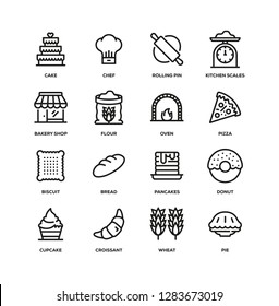 BAKERY LINE ICON SET