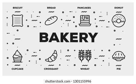 BAKERY LINE ICON SET